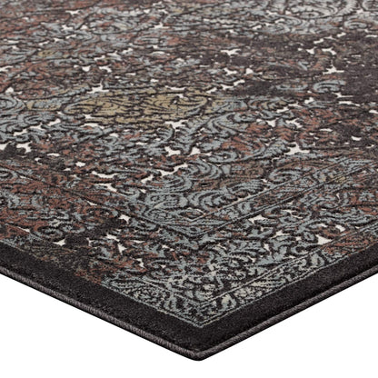 Carpet & Rugs | CasaFoyer Westia Vintage Ornate Turkish Area Rug | 8x10 | Distressed Turkish Pattern | Stain-Resistant | Easy to Maintain | Durable Polyester & Polypropylene Blend | casafoyer.myshopify.com