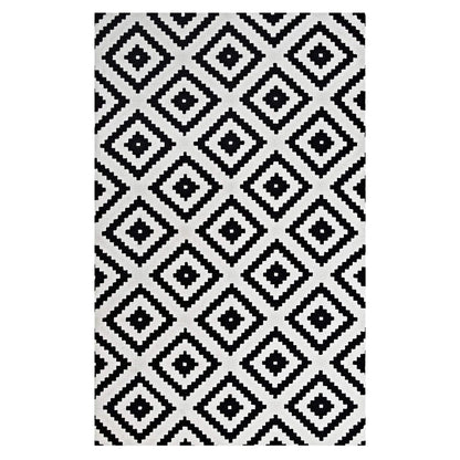 Carpet & Rugs | CasaFoyer Alika Abstract Diamond Trellis Area Rug | Modern Design | Luxurious Feel | Durable & Stain Resistant | 5x8 | Black & White | casafoyer.myshopify.com