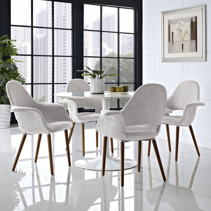 home office desk chairs | CasaFoyer Aegis Accent Chair Set of 4 | Ultimate Relaxation | Plush Cushions | Diagonal Design | Wooden Legs | Taupe Color | casafoyer.myshopify.com