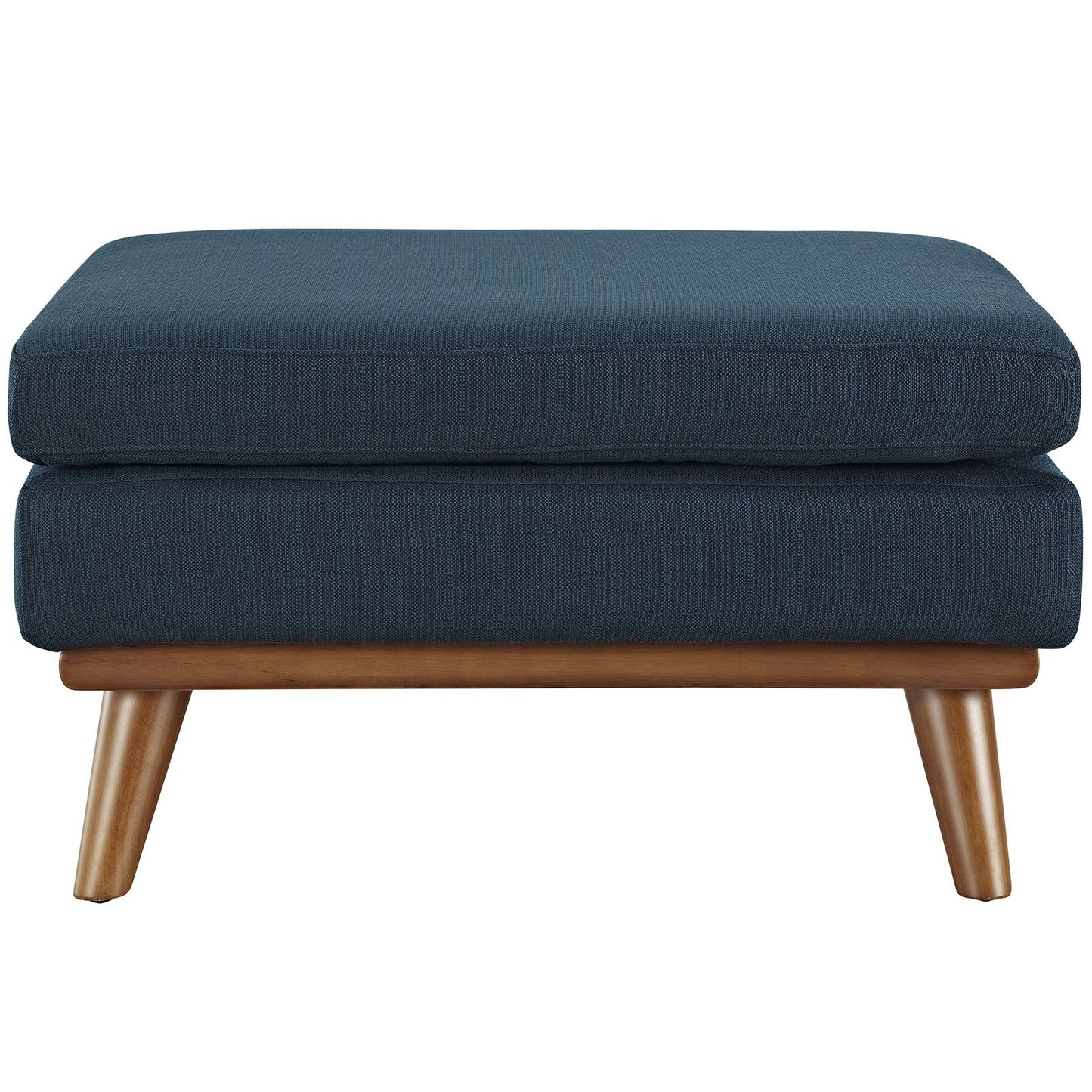 Ottoman | Engage Ottoman | Curved Lines | Luxurious Cushioning | Ultimate Relaxation | Robust Rubberwood Frame | Upholstered Fabric | Azure | casafoyer.myshopify.com