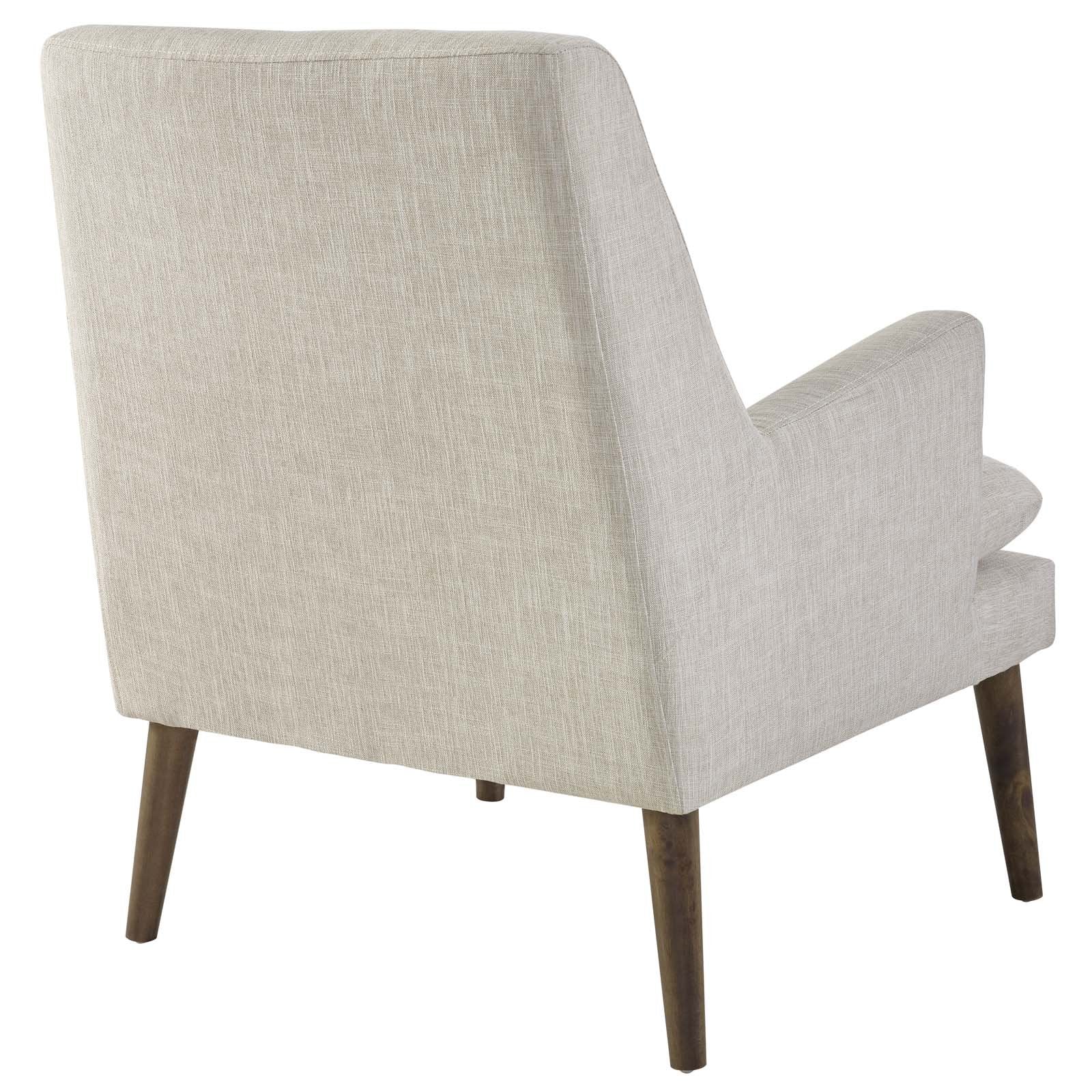 home office desk chairs | CasaFoyer Leisure Lounge Chair | Mid-Century Modern | Plush Comfort | Stylish Design | Walnut Legs | Beige Upholstery | Supports up to 331 lbs | casafoyer.myshopify.com