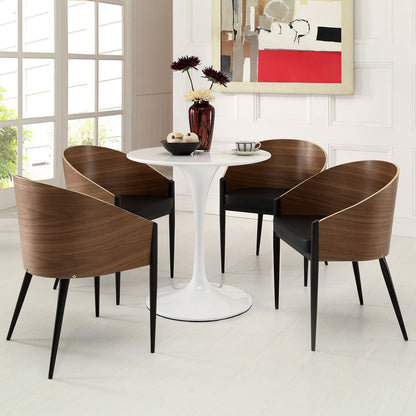 home office desk chairs | CasaFoyer Cooper Dining Chair Set of 4 | Chrome Legs | Curved Wooden Back | Modern Design | Enhance Your Dining Experience | casafoyer.myshopify.com