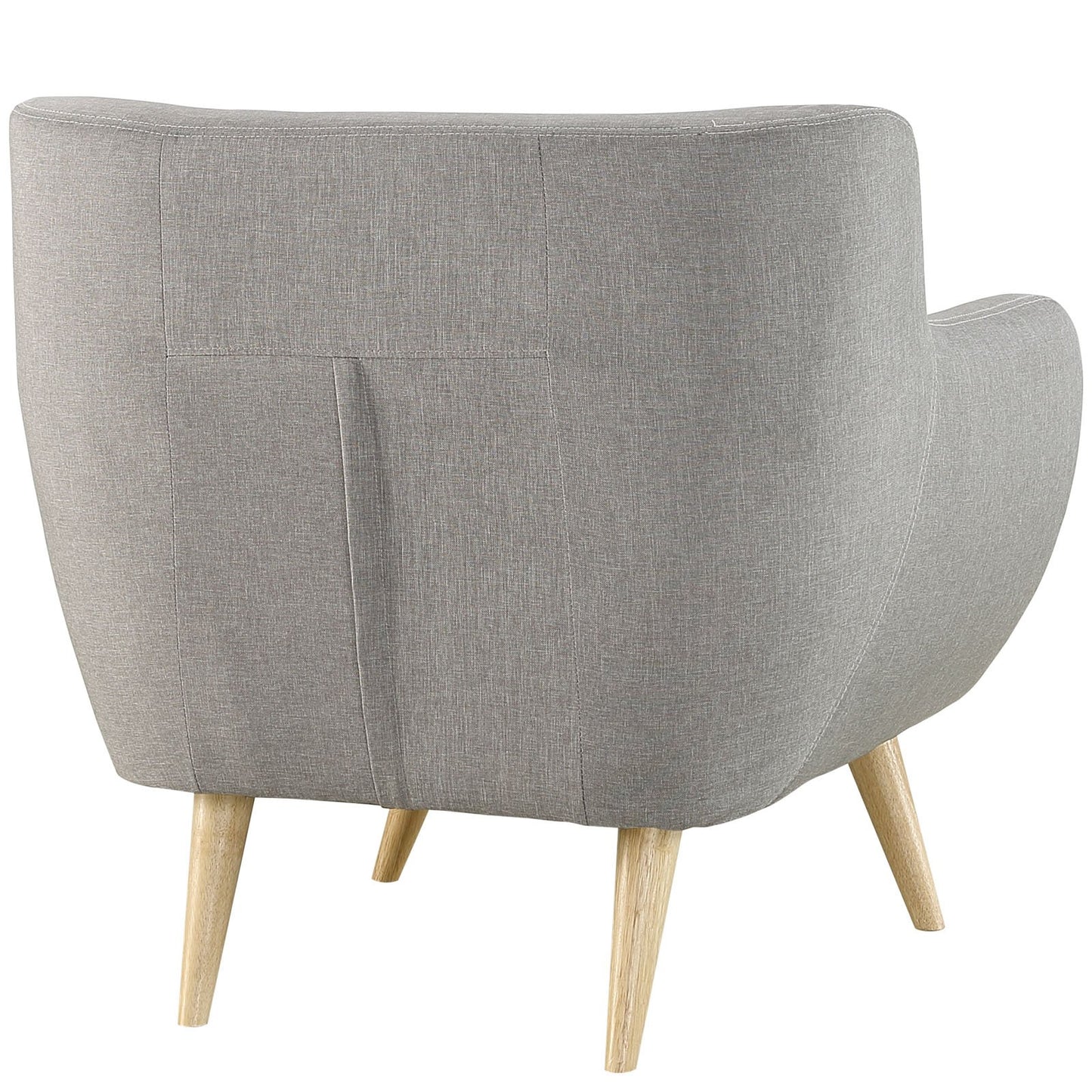home office desk chairs | CasaFoyer Wholesale | Luxurious Dual Cushion Armchair | Wooden Legs | Elegant Design | Polyester Upholstery | Finely Stitched Back Seat Buttons | Modern & Sophisticated | Light Gray | casafoyer.myshopify.com