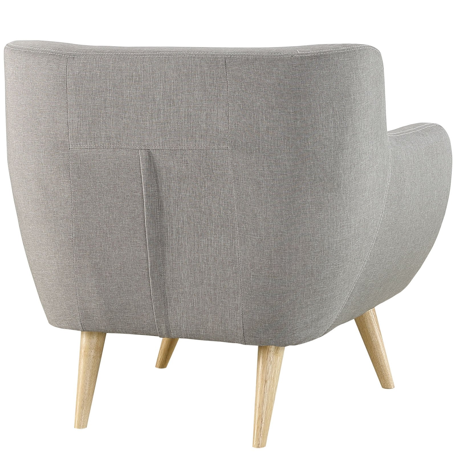 home office desk chairs | CasaFoyer Wholesale | Luxurious Dual Cushion Armchair | Wooden Legs | Elegant Design | Polyester Upholstery | Finely Stitched Back Seat Buttons | Modern & Sophisticated | Light Gray | casafoyer.myshopify.com