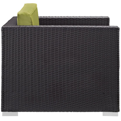 kitchen and dining room sets | CasaFoyer Convene Outdoor Sectional Set | Synthetic Rattan | Aluminum Frame | All-Weather Cushions | Patio Lounge Armchair, Ottoman, Side Table | casafoyer.myshopify.com