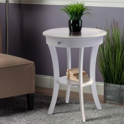 TABLE | Ergode  Deluxe Wood Sasha Accent Table | Sleek Curved Design | Ample Storage | Black Finish | Multiple Finishes Available | Assembly Hardware Included | 20W x 20D x 27H | casafoyer.myshopify.com