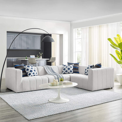 kitchen and dining room sets | CasaFoyer Bartlett Upholstered Fabric 4-Piece Sectional Sofa | Retro Modern Style | Dense Foam Padding | Solid Wood Frame | Modular Connectors | Non-Marking Foot Caps | Ivory | casafoyer.myshopify.com