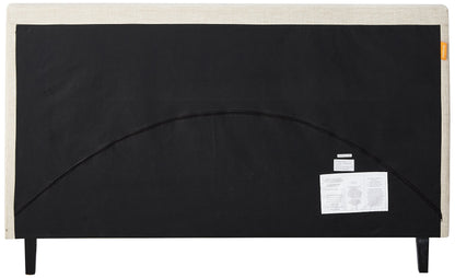Bed | CasaFoyer Anya Platform Bed | Modern Elegance | Upholstered Polyester Fabric | Solid Wood Legs | Slatted Support System | Compatible with Various Mattress Types | 1300 lbs Weight Capacity | casafoyer.myshopify.com