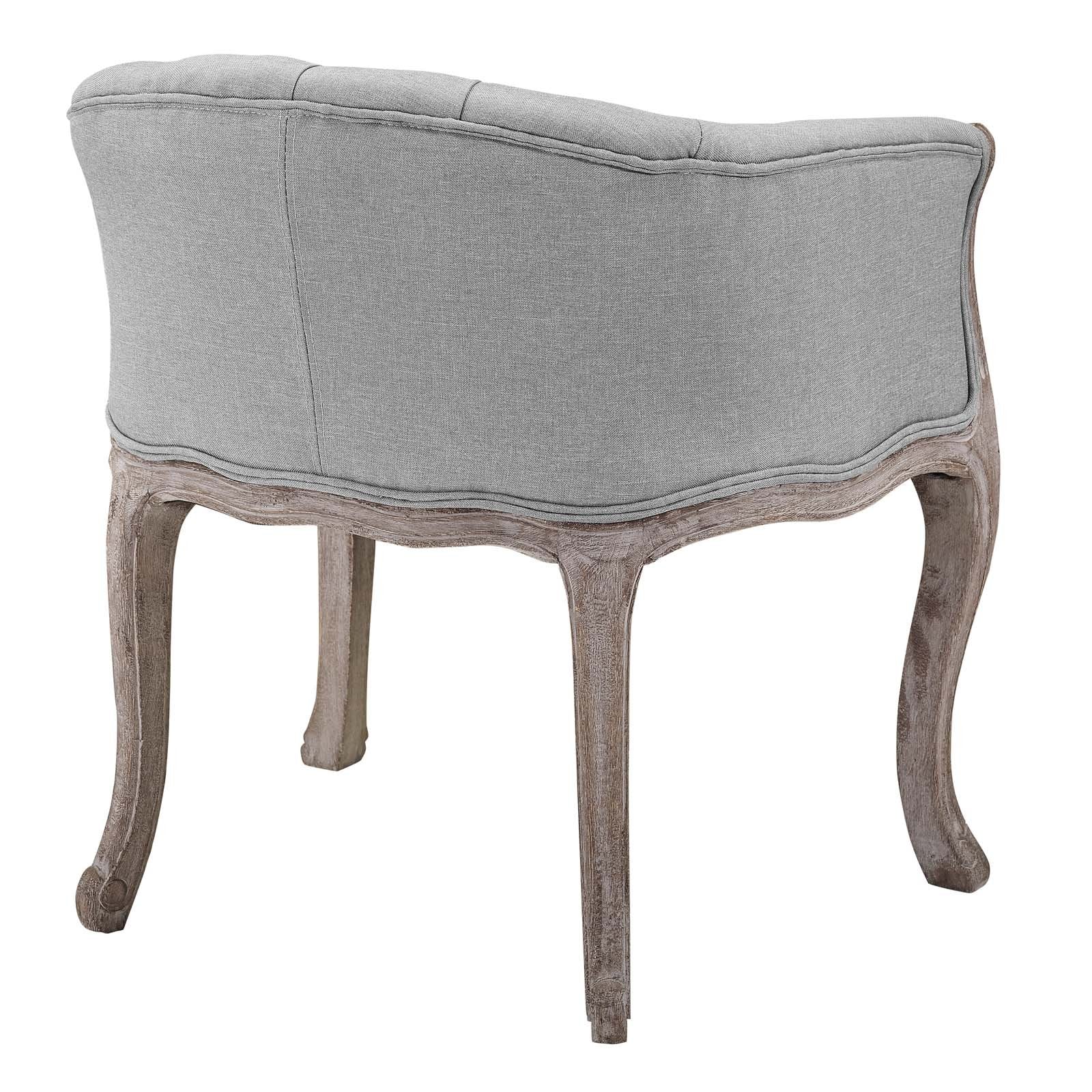 home office desk chairs | CasaFoyer Crown Vintage French Upholstered Accent Chair | Luxurious Elegance | Fluted Wood Frame | Cabriole Legs | Plush Foam Seat | Button Tufting | Weathered Vintage French Aesthetic | Supports 331 lbs | Foot Pads | Fully Assembled | casafoyer.myshopify.com