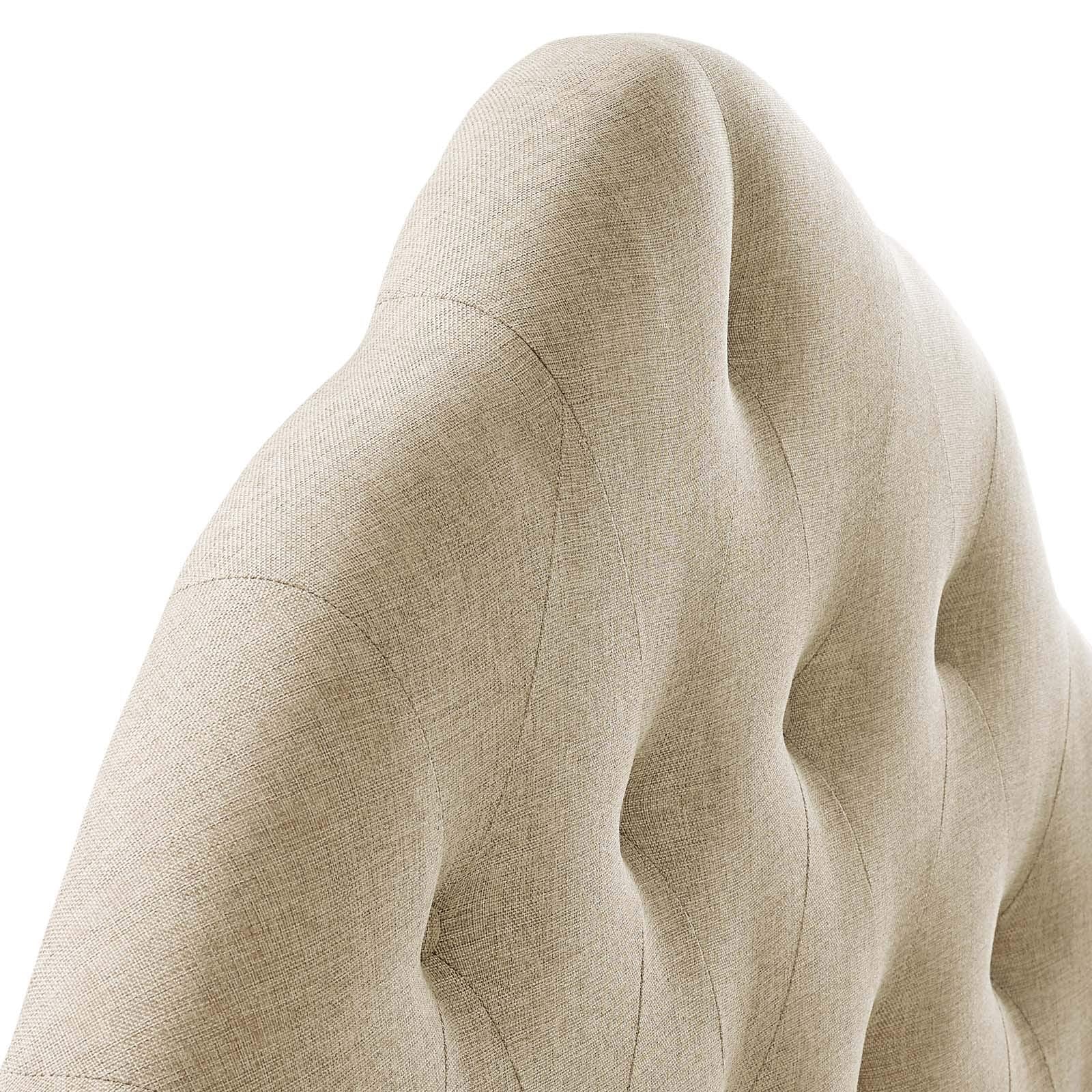headboards | CasaFoyer  Sovereign Button Tufted Linen Fabric Upholstered King Headboard | Luxurious Comfort | Elegant Design | Regal Ambiance | Beige | casafoyer.myshopify.com
