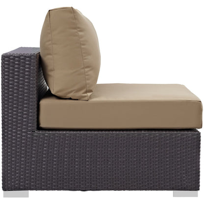 executive chairs | Convene Outdoor Sectional Armless Patio Chair | Durable Rattan Weave | All-Weather Cushions | Versatile Design | Enhance Your Outdoor Experience | casafoyer.myshopify.com