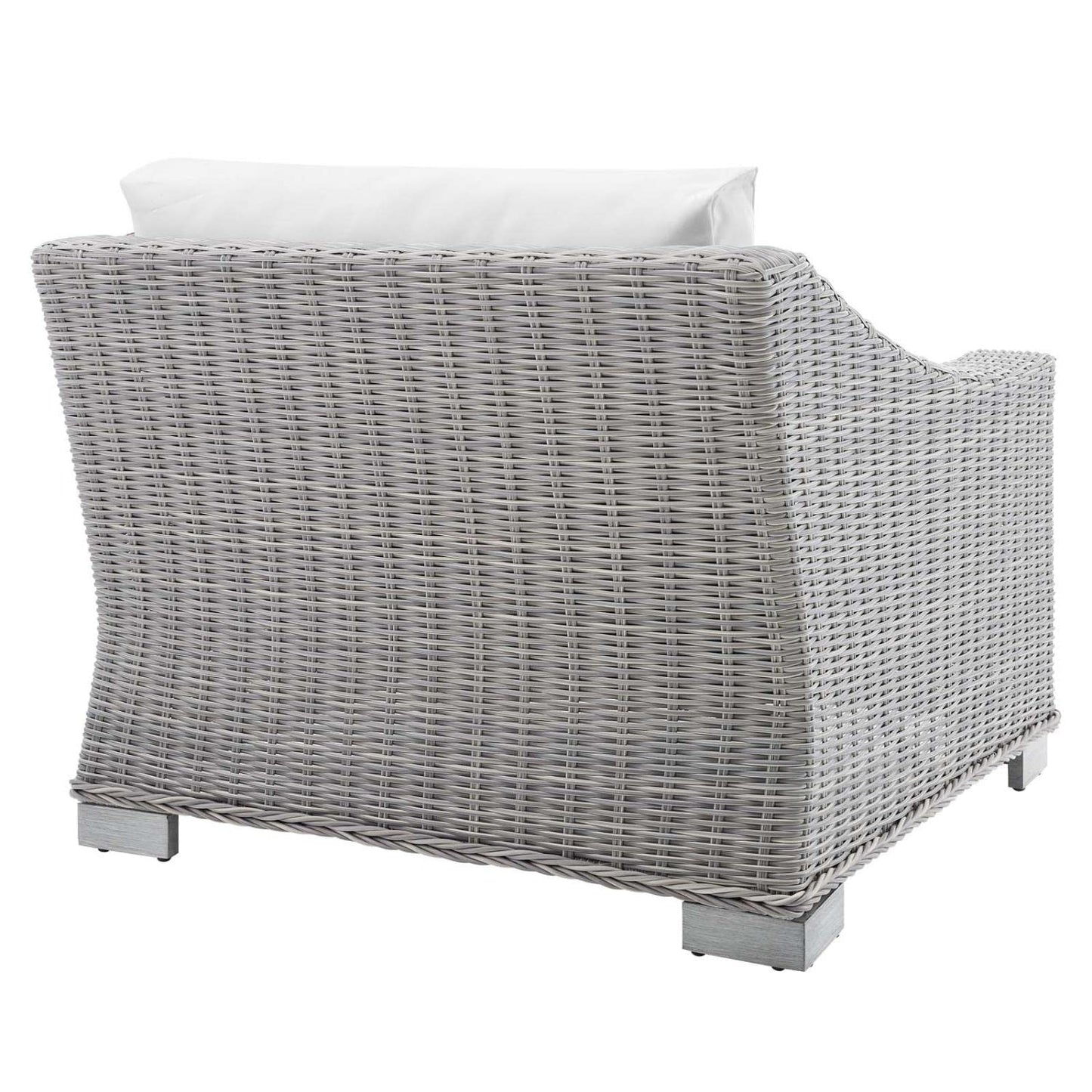 patio bistro sets | CasaFoyer Conway Outdoor Patio Wicker Rattan Left-Arm Sectional Sofa Chair | UV-Resistant | Modular Design | Sunbrella Fabric | Powder-Coated Aluminum Frame | casafoyer.myshopify.com