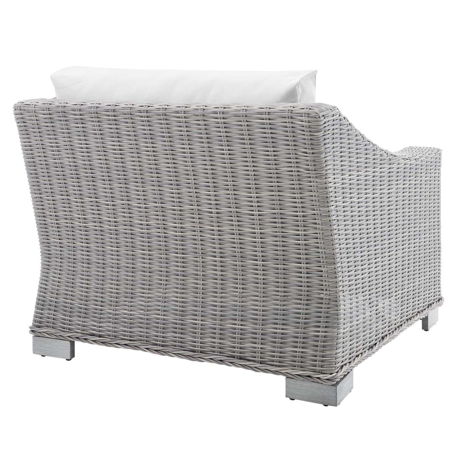 patio bistro sets | CasaFoyer Conway Outdoor Patio Wicker Rattan Left-Arm Sectional Sofa Chair | UV-Resistant | Modular Design | Sunbrella Fabric | Powder-Coated Aluminum Frame | casafoyer.myshopify.com