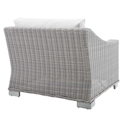 patio bistro sets | CasaFoyer Conway Outdoor Patio Wicker Rattan Left-Arm Sectional Sofa Chair | UV-Resistant | Modular Design | Sunbrella Fabric | Powder-Coated Aluminum Frame | casafoyer.myshopify.com