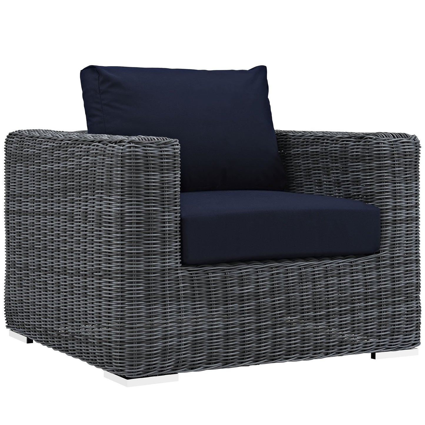 executive chairs | CasaFoyer Summon Outdoor Patio Arm Chair | Ultimate Outdoor Luxury & Comfort | Two-Tone Rattan | Sunbrella Cushions | UV Protection | Sturdy Aluminum Frame | Perfect for Patio, Backyard, Poolside | casafoyer.myshopify.com