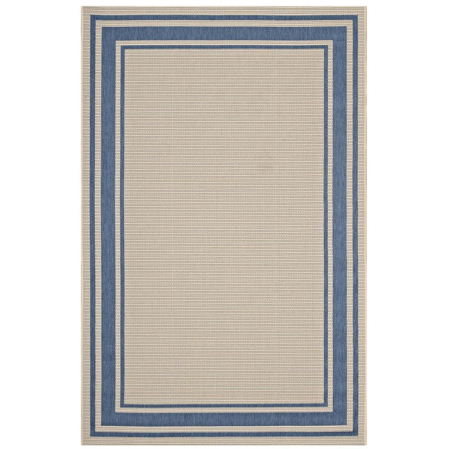 Carpet & Rugs | CasaFoyer  Rim Solid Border Borderline Indoor/Outdoor Area Rug | Durable, Soft, Family-Friendly | Fade & Stain Resistant | 5x8 Blue/Beige | casafoyer.myshopify.com