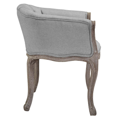 home office desk chairs | CasaFoyer Crown Vintage French Upholstered Accent Chair | Luxurious Elegance | Fluted Wood Frame | Cabriole Legs | Plush Foam Seat | Button Tufting | Weathered Vintage French Aesthetic | Supports 331 lbs | Foot Pads | Fully Assembled | casafoyer.myshopify.com