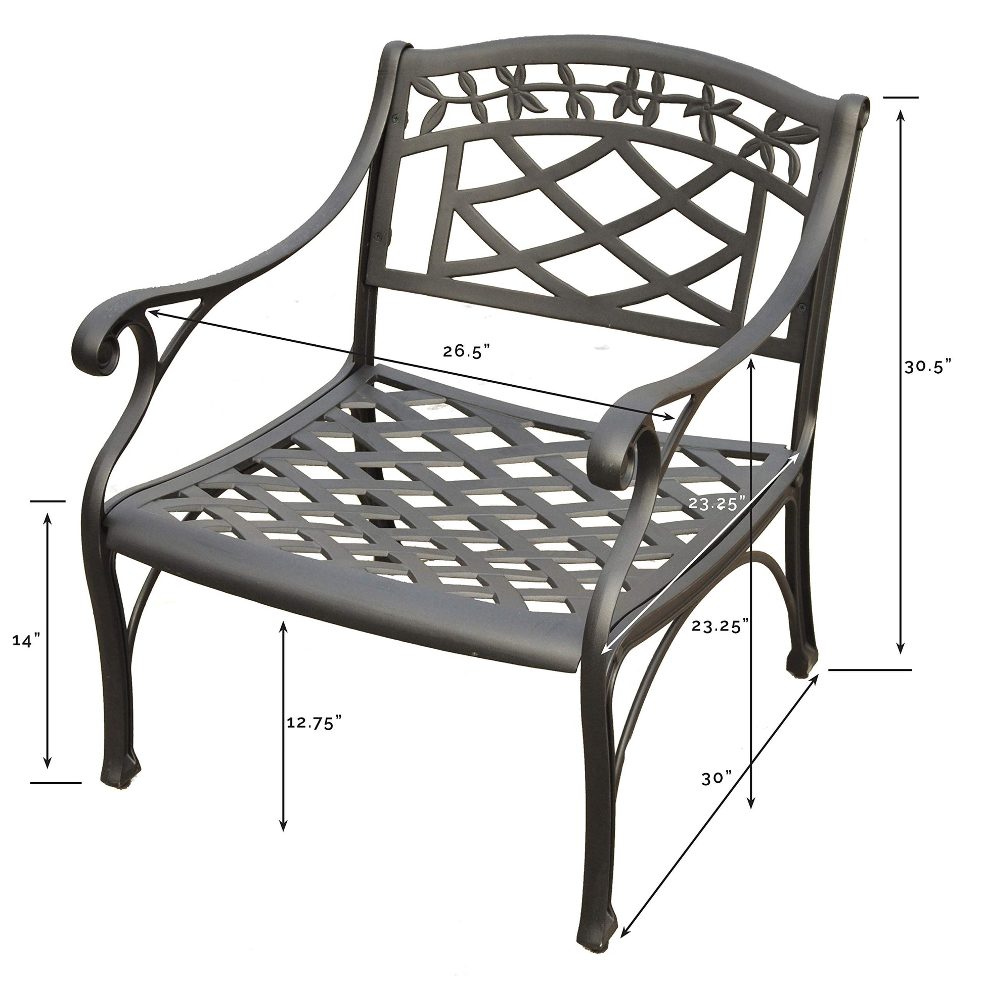 Patio Furniture Sets | Outdoor Furniture Set | Solid-Cast Aluminum | Charcoal Black Finish | Ergonomic Seats | Create Your Tranquil Oasis | casafoyer.myshopify.com