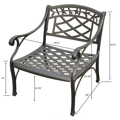 Patio Furniture Sets | Outdoor Furniture Set | Solid-Cast Aluminum | Charcoal Black Finish | Ergonomic Seats | Create Your Tranquil Oasis | casafoyer.myshopify.com