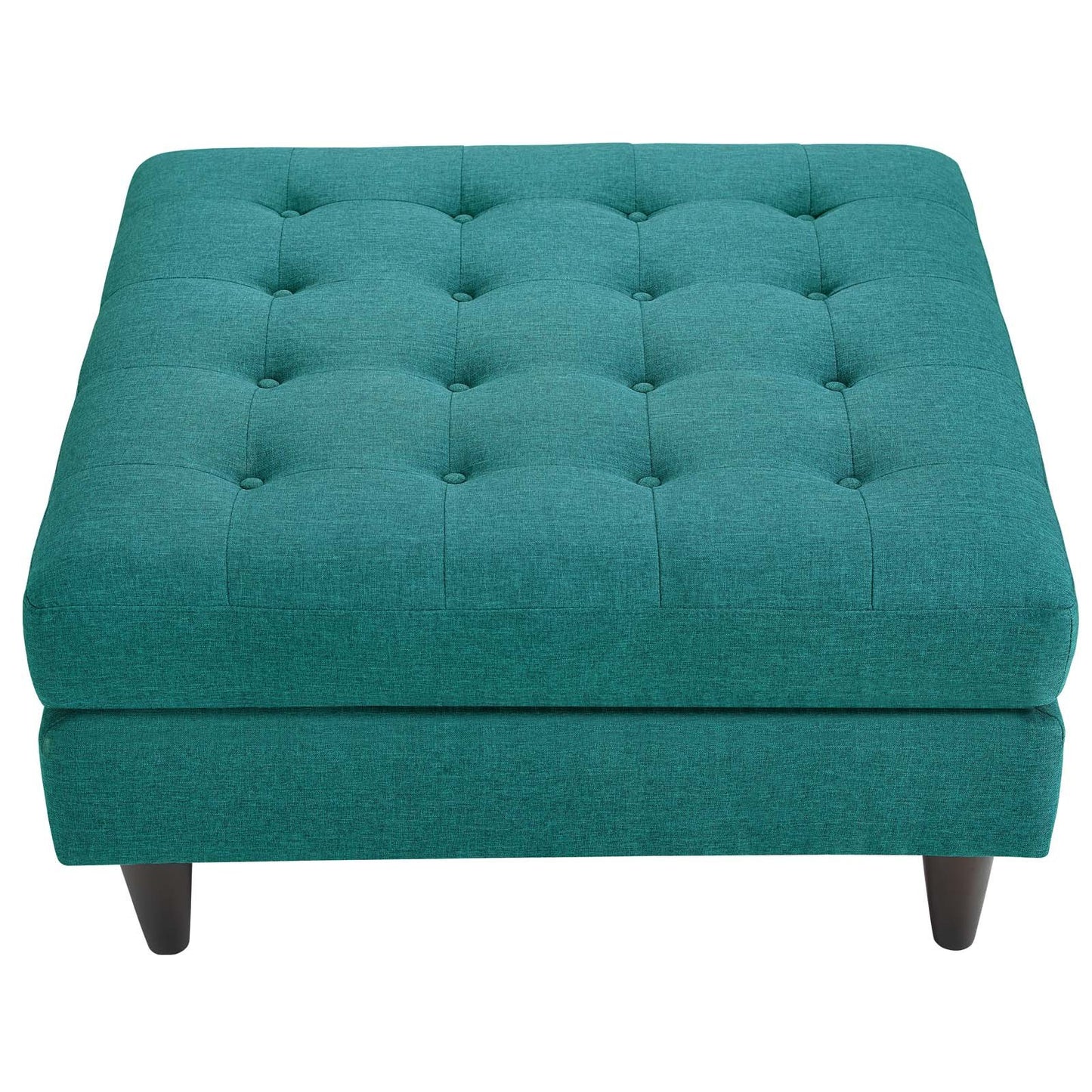 ottomans | CasaFoyer Empress Large Ottoman | Holistic Furniture Design | Tufted Buttons | Luxurious Cushions | Elegant Armrests | Solid Wood Legs | Opulent Fabric Upholstery | Teal | casafoyer.myshopify.com