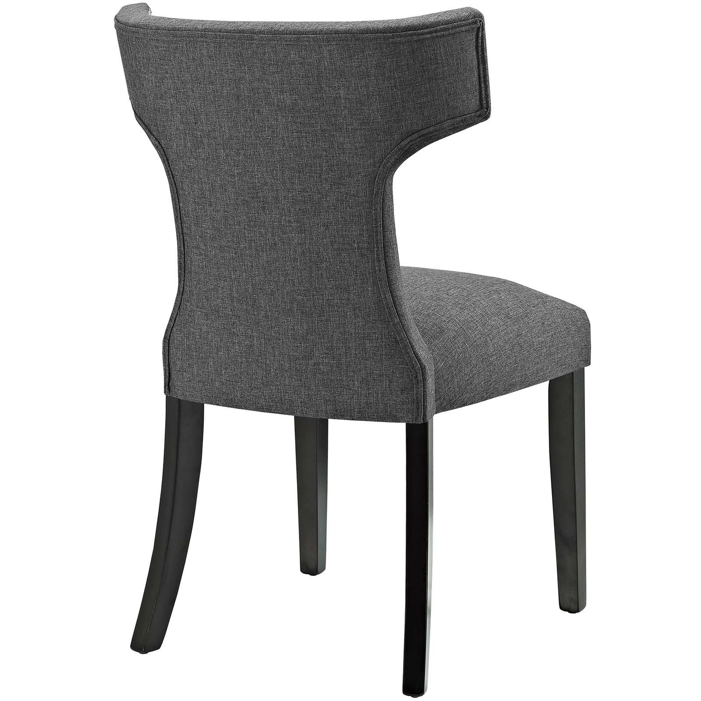home office desk chairs | CasaFoyer Curve Dining Side Chair | Elegant Design | Nailhead Trim | High-Density Foam Cushioning | Soft Polyester Upholstery | Tapered Wooden Legs | Non-Marking Foot Caps | Gray | casafoyer.myshopify.com