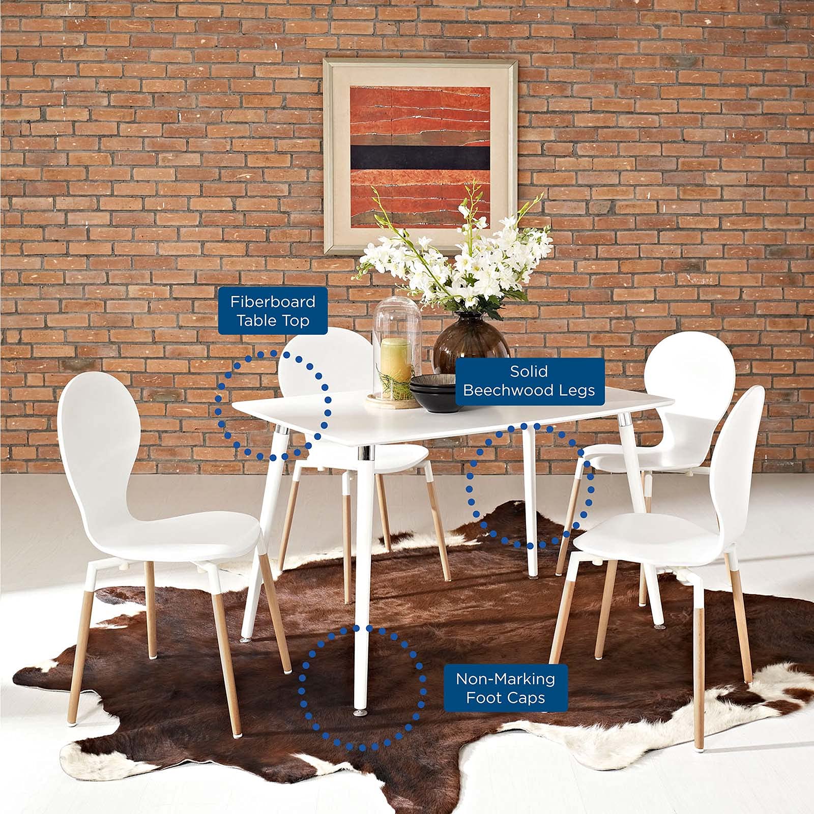 patio dining tables | CasaFoyer Lode Dining Table | Sophistication meets thrill | Beech wood legs | Fiberboard surface | Rejuvenating haven | Set Includes: One - Lode Dining Table | casafoyer.myshopify.com