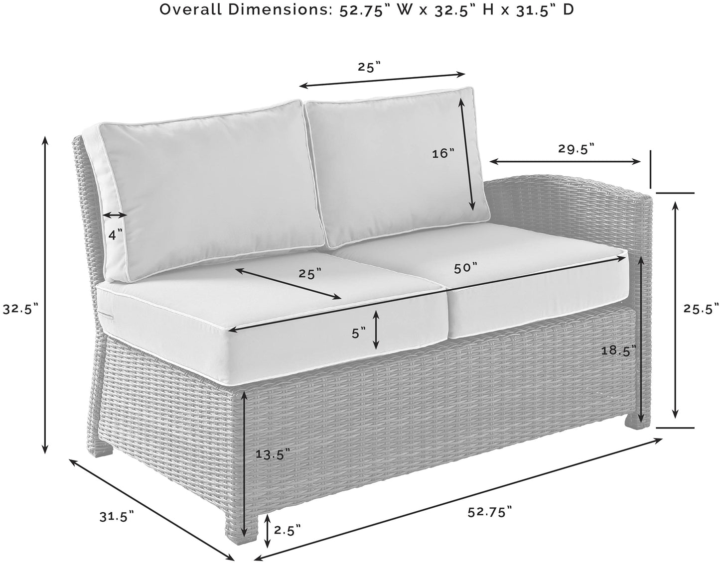 Patio Furniture Sets | CasaFoyers Bradenton Collection | Outdoor Wicker Sectional | Expandable & Durable | Navy Cushions | casafoyer.myshopify.com