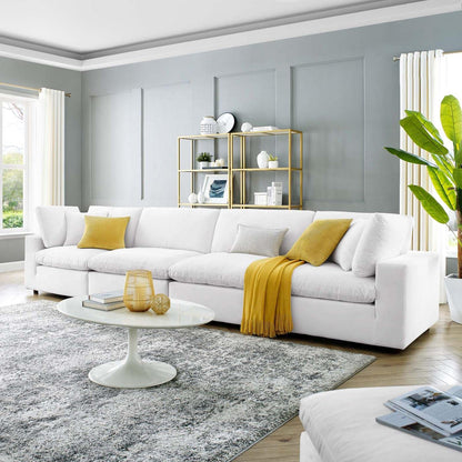 sofas | CasaFoyer Commix Furniture Collection | Solid Wood Frame | Stain-Resistant Velvet Upholstery | Foam Padded & Duck Down Cushions | Overstuffed Feather Cushions | 2 Armless Chairs & 2 Corner Chairs | Weight Capacity: 331 lbs | Plastic Foot Glides | casafoyer.myshopify.com