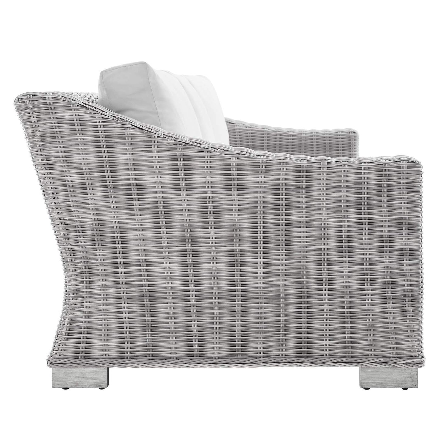 kitchen and dining room sets | CasaFoyer Conway Outdoor Patio Sunbrella Wicker Rattan 4-Piece Furniture Set | Comfortable, Durable, Stylish | Includes Sofa, Armchairs, Coffee Table | casafoyer.myshopify.com
