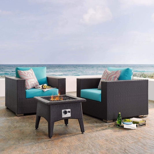 fire pits | Ergode Convene Outdoor Patio Furniture Set | Fire Table | Stylish Aluminum Frames | Water & UV-Resistant Cushions | CSA Certified 40,000 BTU Burner | Perfect for Entertaining & Relaxation | Includes Fire Pit & Armchairs | casafoyer.myshopify.com