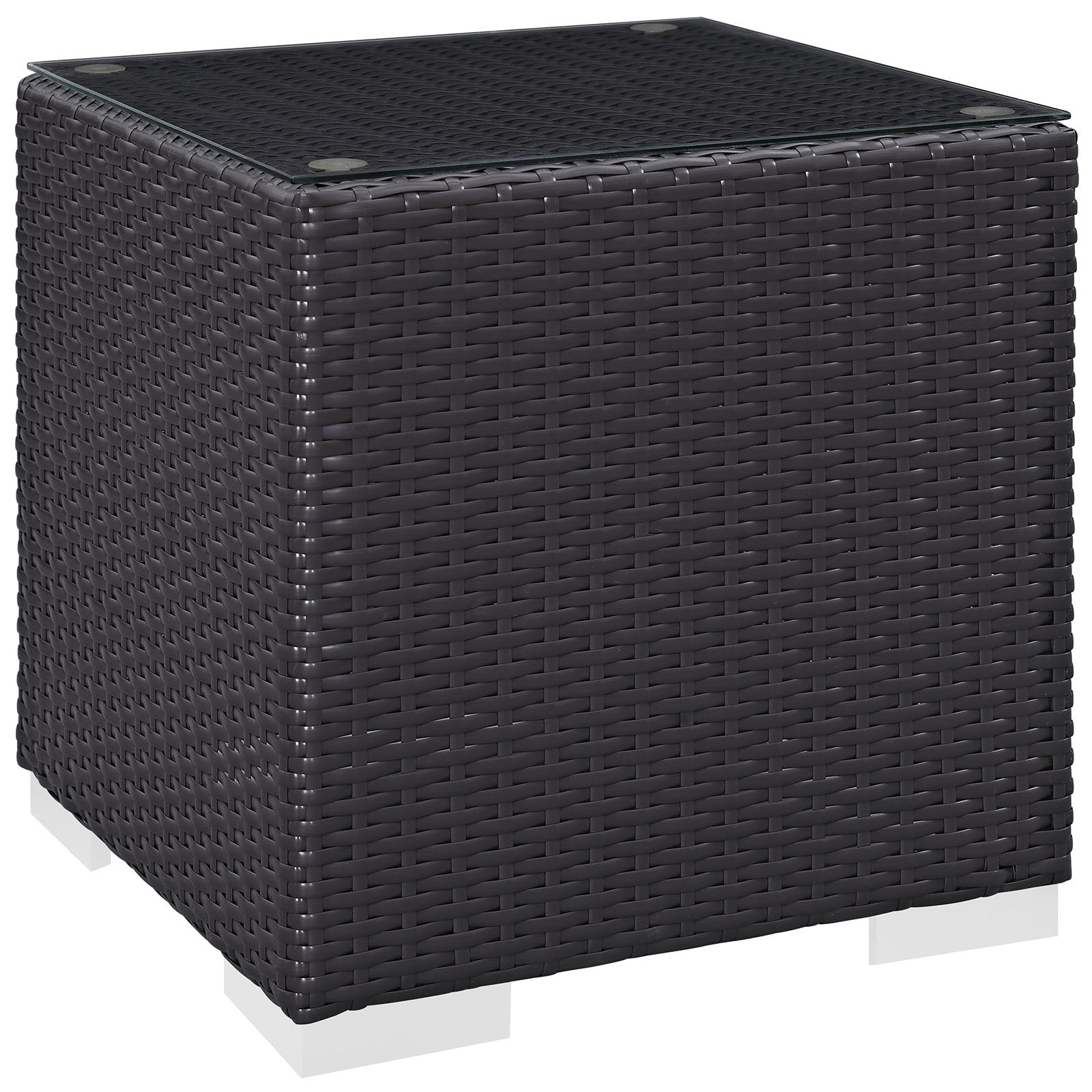Patio Furniture Sets | Convene Outdoor Sectional Set | Synthetic Rattan | Aluminum Frame | All-Weather Cushions | Patio Lounge Armchair, Ottoman, Side Table | Espresso Beige | casafoyer.myshopify.com