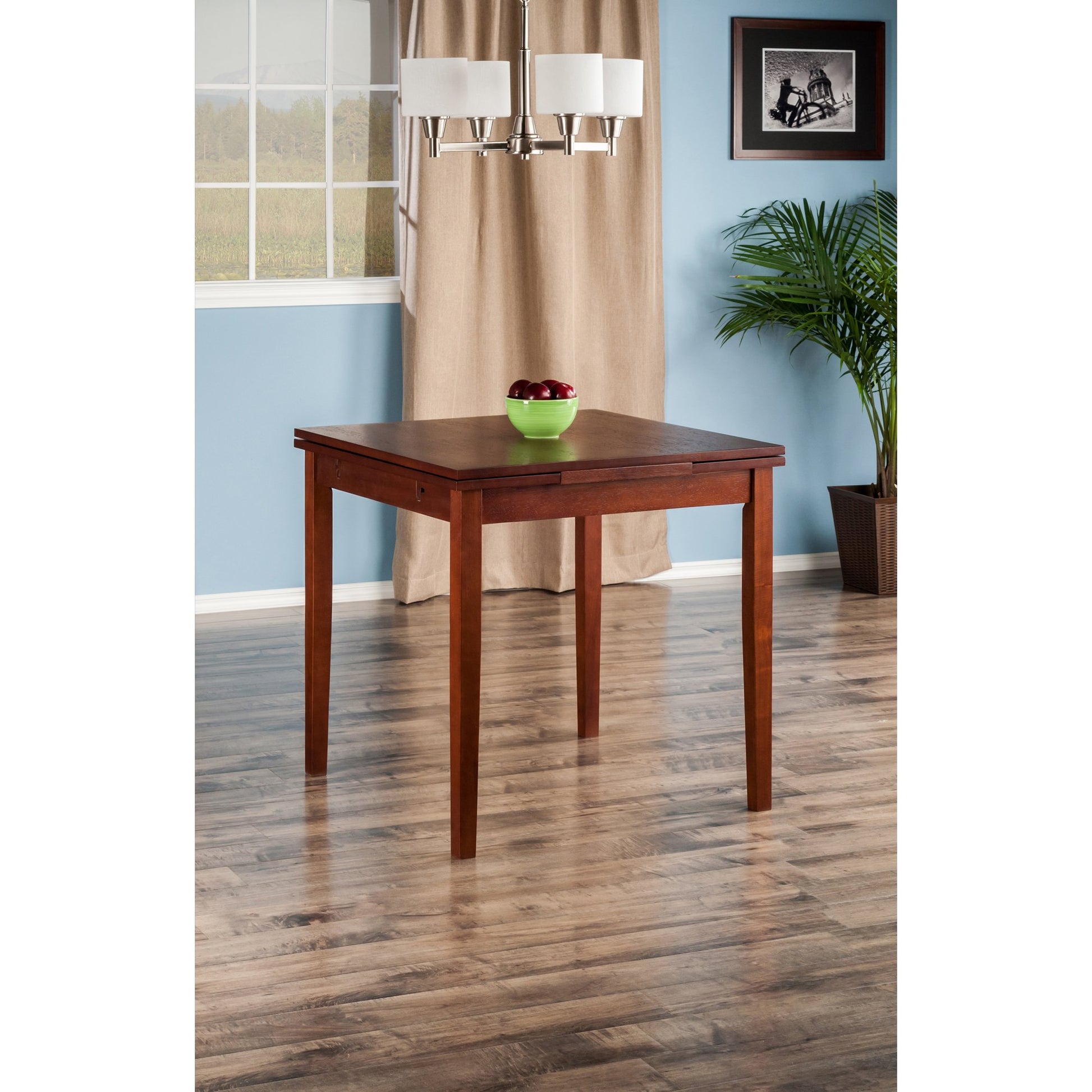 TABLE | CasaFoyer  Wood Pulman Extension Table | Practical & Space-Saving | Walnut Finish | Extends to 48 | Accommodates 4 Guests | Easy Assembly | casafoyer.myshopify.com