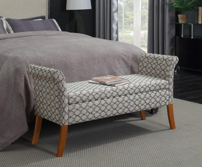 Ottoman | Designs4Comfort Garbo Storage Bench | Cozy Ottoman with Ample Storage | Durable Poplar Wood | Plush Fabric Upholstery | casafoyer.myshopify.com