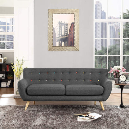 Sofa & chair Sets | Remark Sofa | Luxurious & Comfortable Loveseat | Mid-Century Inspired Design | Polyester Upholstery | Solid Wood Legs | Elevate Your Living Room | casafoyer.myshopify.com