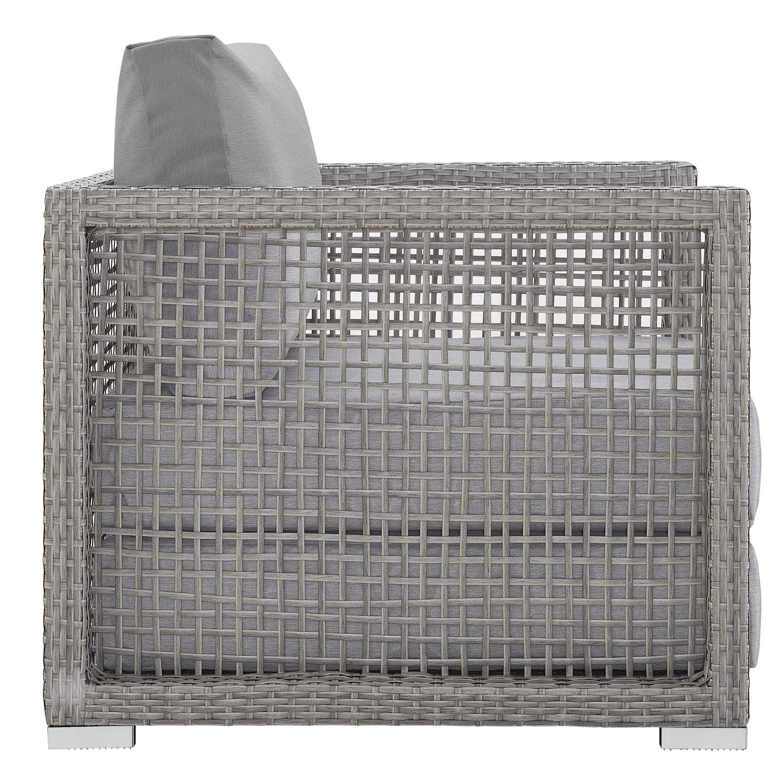 kitchen and dining room sets | CasaFoyer Aura Outdoor Patio Collection | Gray Gray Wicker Rattan Set | Armchair & Side Tables | All-Weather Fabric Cushions | Comfortable & Durable | Perfect for Patio, Backyard, Poolside | casafoyer.myshopify.com