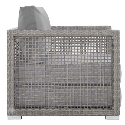 kitchen and dining room sets | CasaFoyer Aura Outdoor Patio Collection | Gray Gray Wicker Rattan Set | Armchair & Side Tables | All-Weather Fabric Cushions | Comfortable & Durable | Perfect for Patio, Backyard, Poolside | casafoyer.myshopify.com
