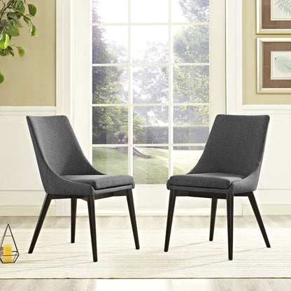 home office desk chairs | CasaFoyer Viscount Side Chair | Elegant Modern Design | Comfortable Foam Padding | Durable Polyester Upholstery | Sleek Black Wood Legs | Set of 2 | casafoyer.myshopify.com