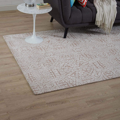 Carpet & Rugs | CasaFoyer Javiera Contemporary Moroccan Area Rug | Plush, Stain Resistant, Easy to Maintain | 8x10 Ivory & Cameo Rose | casafoyer.myshopify.com