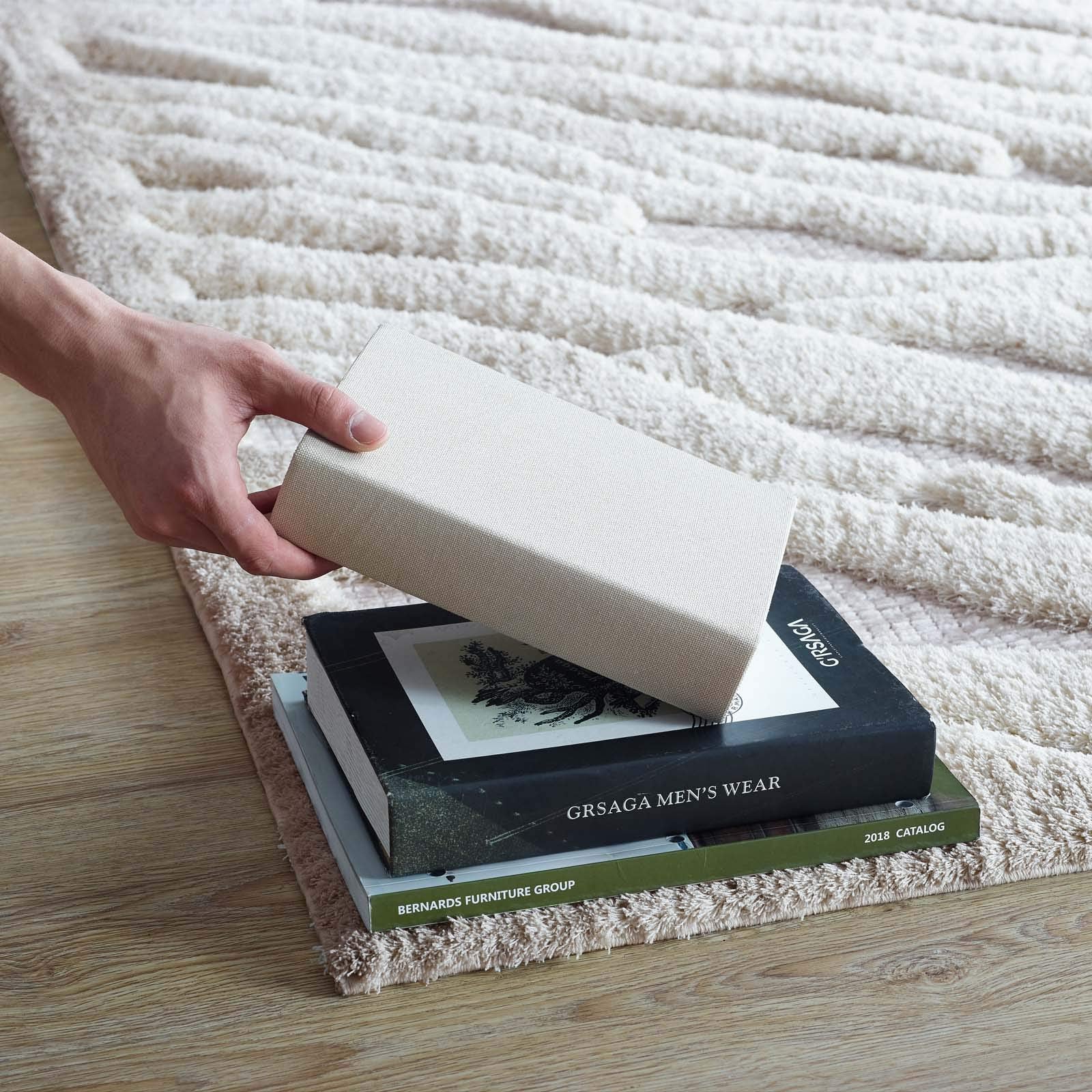 area rugs | CasaFoyer Current Abstract Wavy Striped 5x8 Shag Area Rug | Ivory/Light Gray | Luxurious Polyester & Chenille Blend | Durable Jute Backing | Easy to Maintain | Protects Floors | Plush Support | casafoyer.myshopify.com