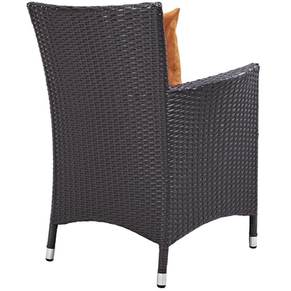 kitchen and dining room sets | CasaFoyer Convene Outdoor Sectional Series | Weather-Resistant Patio Dining Set with Umbrella | 8 Piece Espresso Orange Collection | casafoyer.myshopify.com