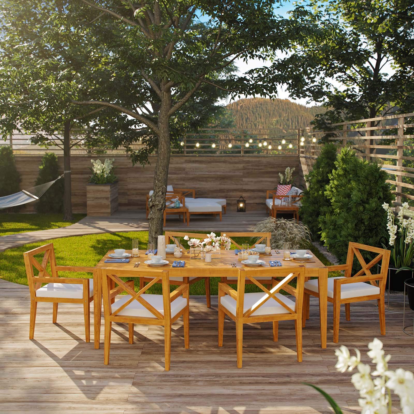 kitchen and dining room sets | CasaFoyer Northlake Premium Grade A Teak Outdoor Collection | Customizable Configurations | Balcony, Backyard, Patio, Gazebo, Poolside, Garden | Armchair, Side Table, Sofa | casafoyer.myshopify.com