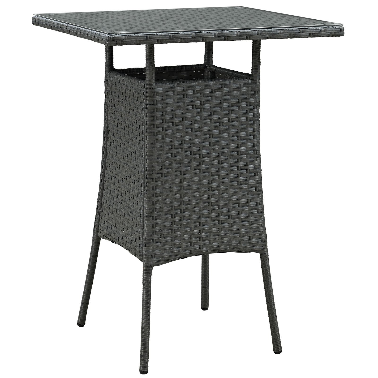 Patio Furniture Sets | Sojourn Outdoor Patio Furniture Collection | Square Bar Table | Synthetic Rattan Weave | UV Protection | Powder-Coated Aluminum Frame | Versatile Seating | Patio, Backyard, Poolside | casafoyer.myshopify.com