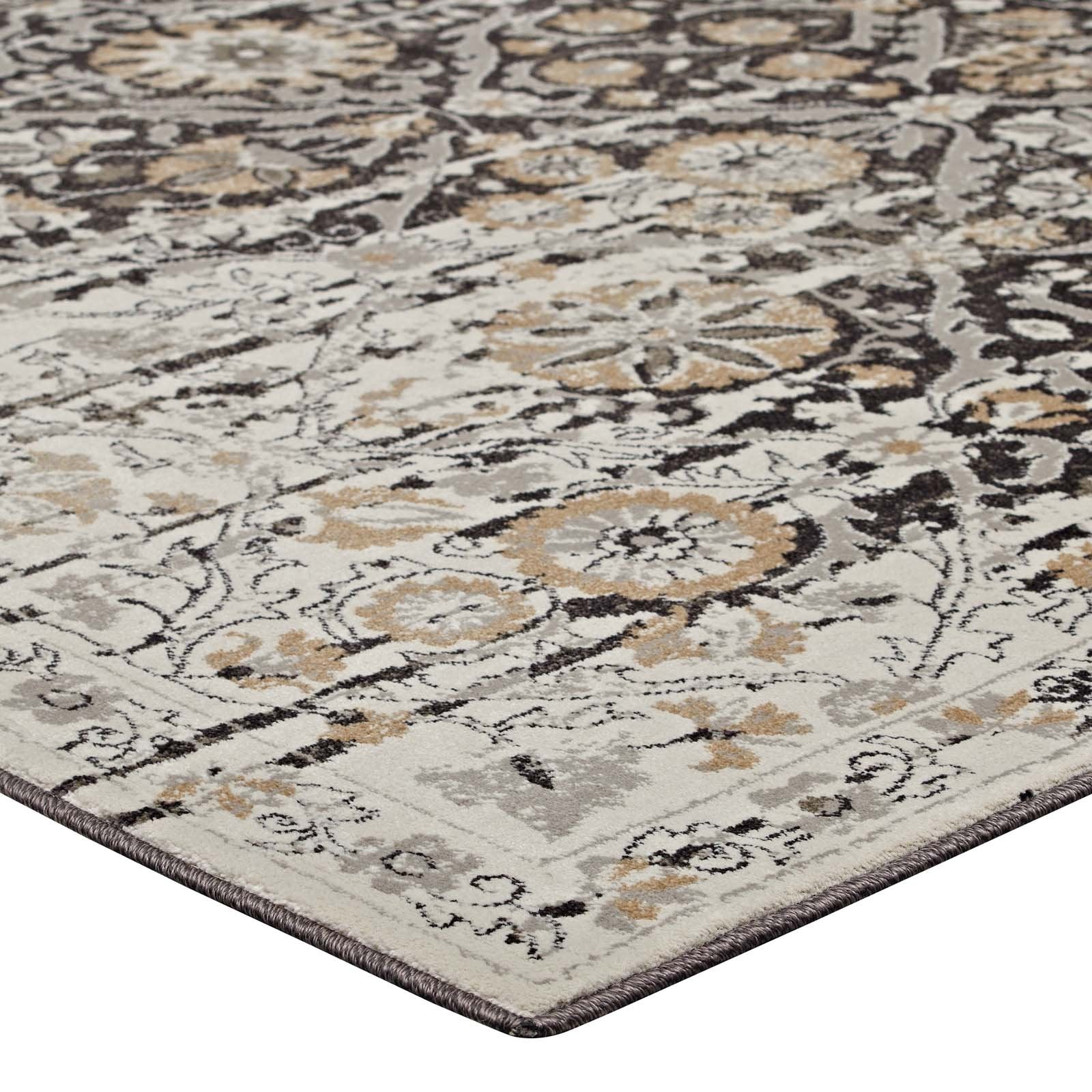 Carpet & Rugs | CasaFoyer Ganesa Distressed Diamond Floral Lattice Area Rug | Durable | Elegant Design | 8x10 | Stain-Resistant | Easy to Maintain | Ideal for High Traffic Areas | Multiple Room Use | casafoyer.myshopify.com