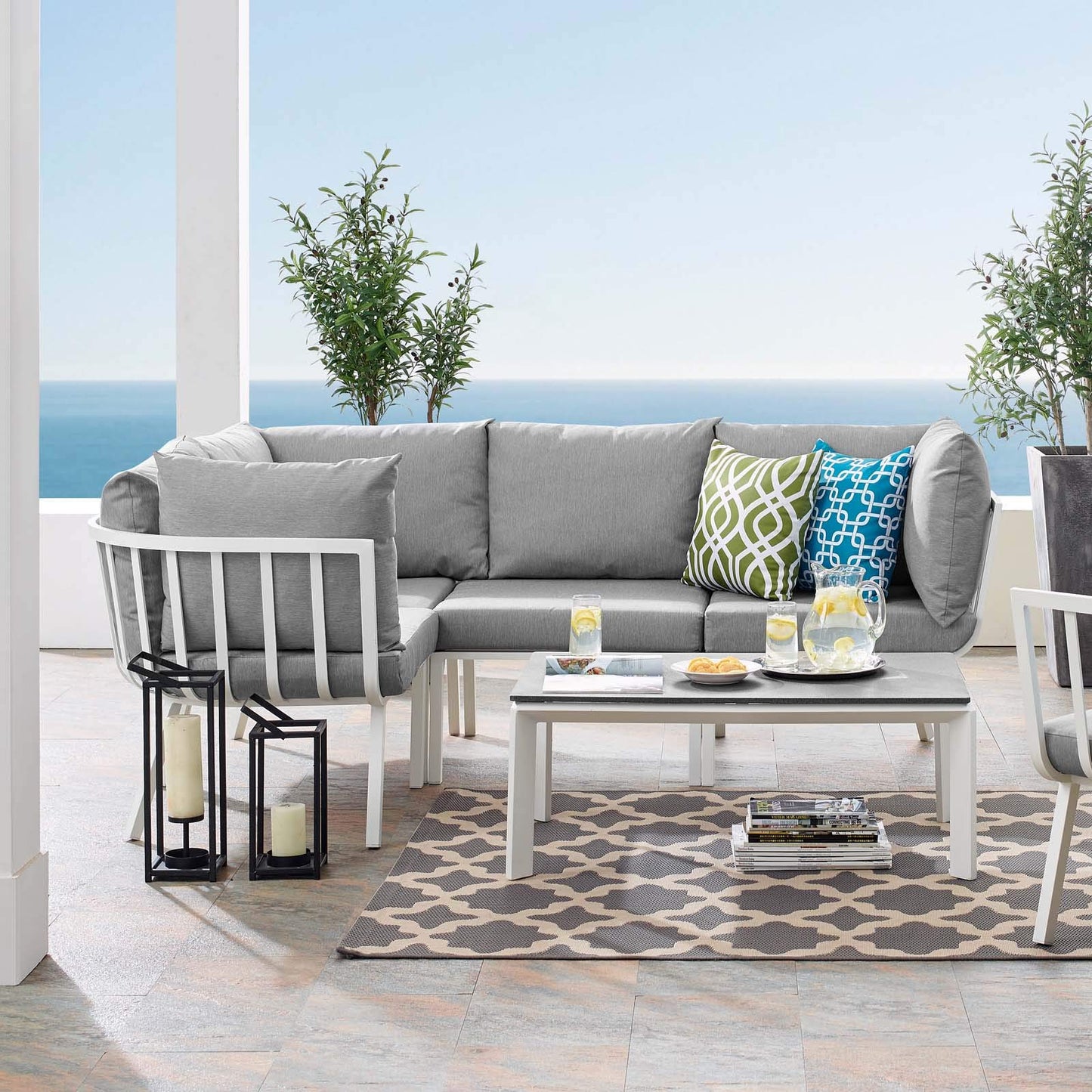 kitchen and dining room sets | CasaFoyer Riverside Outdoor Patio Aluminum Sectional | Coffee Table Set - Coastal Design | UV-Resistant Cushions | Powder-Coated Frame. Perfect for Outdoor Spaces. | casafoyer.myshopify.com