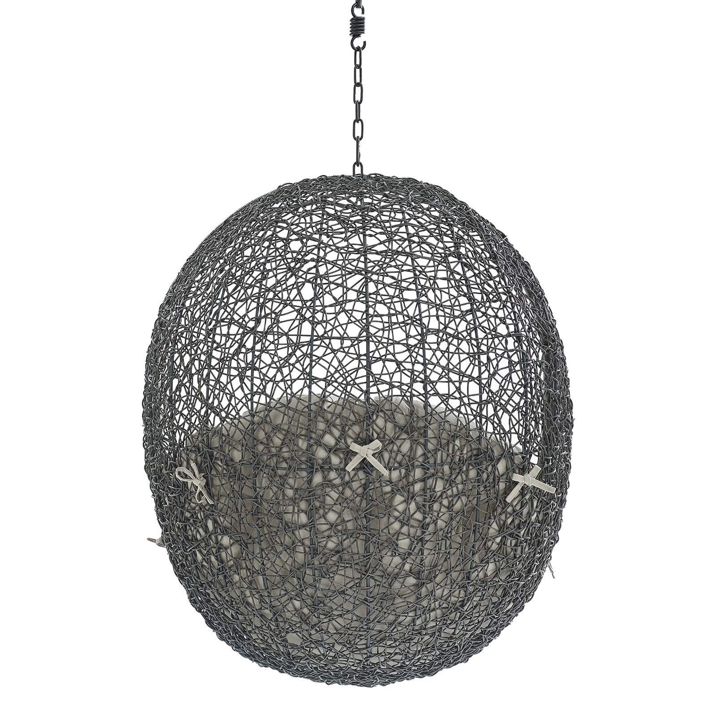 porch swings | Ergode Hide Outdoor Patio Swing Chair | Exotic Island Tranquility | Synthetic Rattan Weave | Sunbrella Cushion | Powder-Coated Steel Frame | Adjustable Chain | Weather Resistant | UV Protection | Gray Beige | casafoyer.myshopify.com
