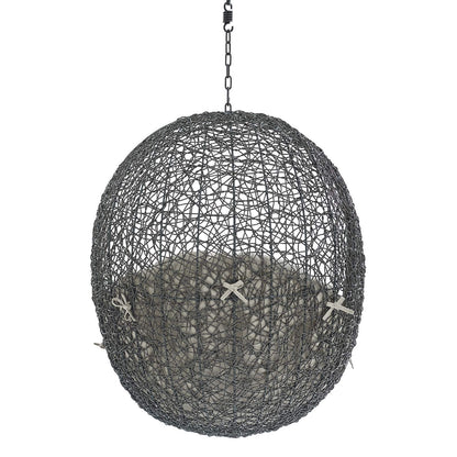 porch swings | Ergode Hide Outdoor Patio Swing Chair | Exotic Island Tranquility | Synthetic Rattan Weave | Sunbrella Cushion | Powder-Coated Steel Frame | Adjustable Chain | Weather Resistant | UV Protection | Gray Beige | casafoyer.myshopify.com