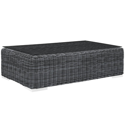 kitchen and dining room sets | CasaFoyer Summon Outdoor Patio Sectional Sofa Set | Luxurious Two-Tone Rattan | Sunbrella Cushions | Aluminum Frame | Includes Armless Chair, Coffee Table, Ottoman, Corners | casafoyer.myshopify.com