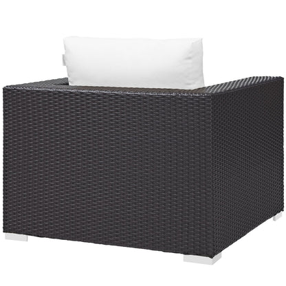executive chairs | CasaFoyer Convene Outdoor Sectional Arm Chair | Durable Rattan & Aluminum Frame | All-Weather Cushions | Customizable Patio Furniture | casafoyer.myshopify.com