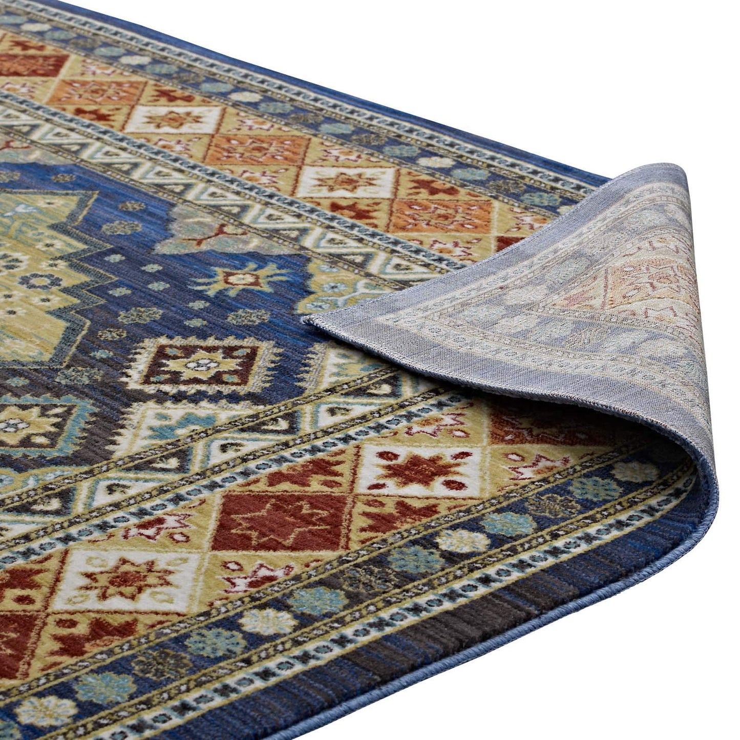 area rugs | CasaFoyer Atzi Distressed Southwestern Diamond Floral Area Rug | Vibrant Design | Stain Resistant | Low Pile | 8x10 Size | Easy to Clean | High Traffic Areas | casafoyer.myshopify.com