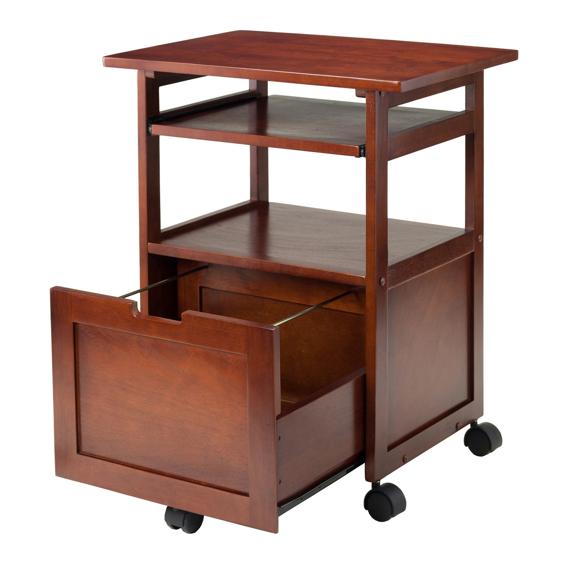 TABLE | Ergode Piper | Versatile Compact Work Cart/Storage Solution | Laptop Stand | Filing Cabinet | Shelf | Walnut Finish | casafoyer.myshopify.com